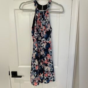 Express floral high neck halter dress